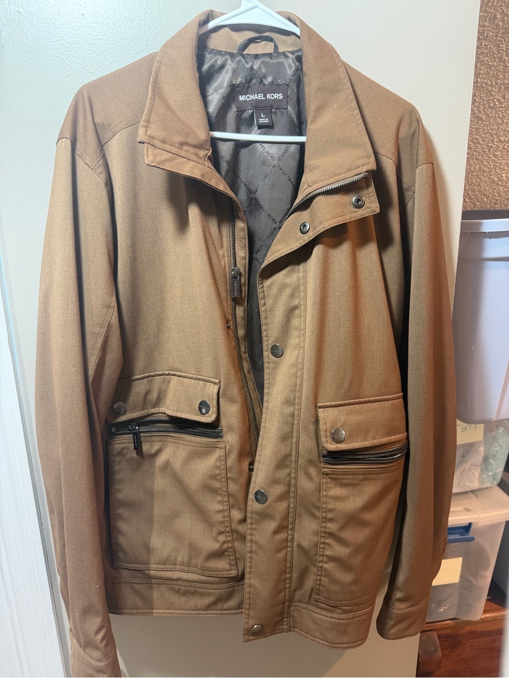 Michael Kors Men's Brown Lightweight Field Jacket